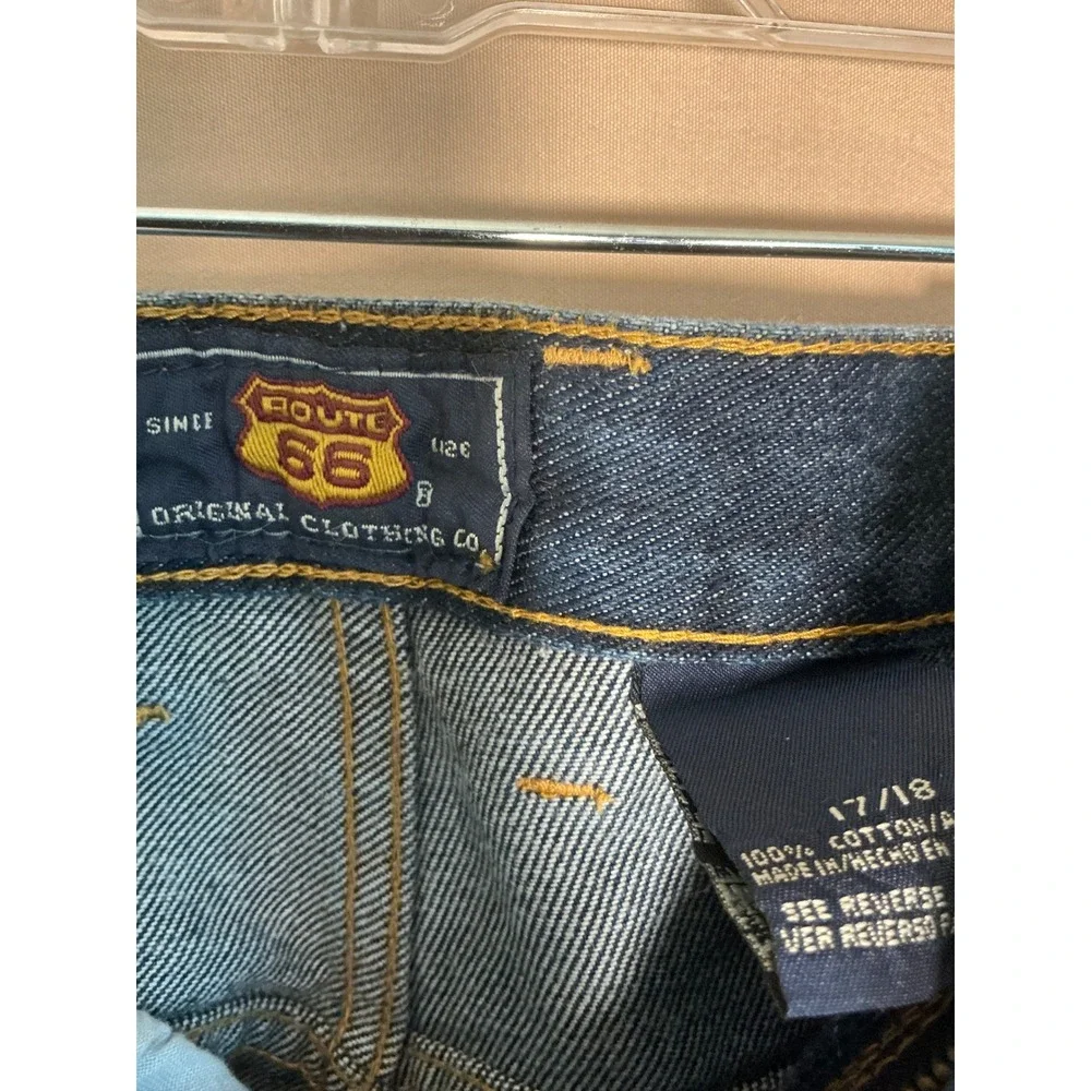 Route 66 Denim Shorts Women 17/18 Blue New High Rise 8in Inseam RT66L336L